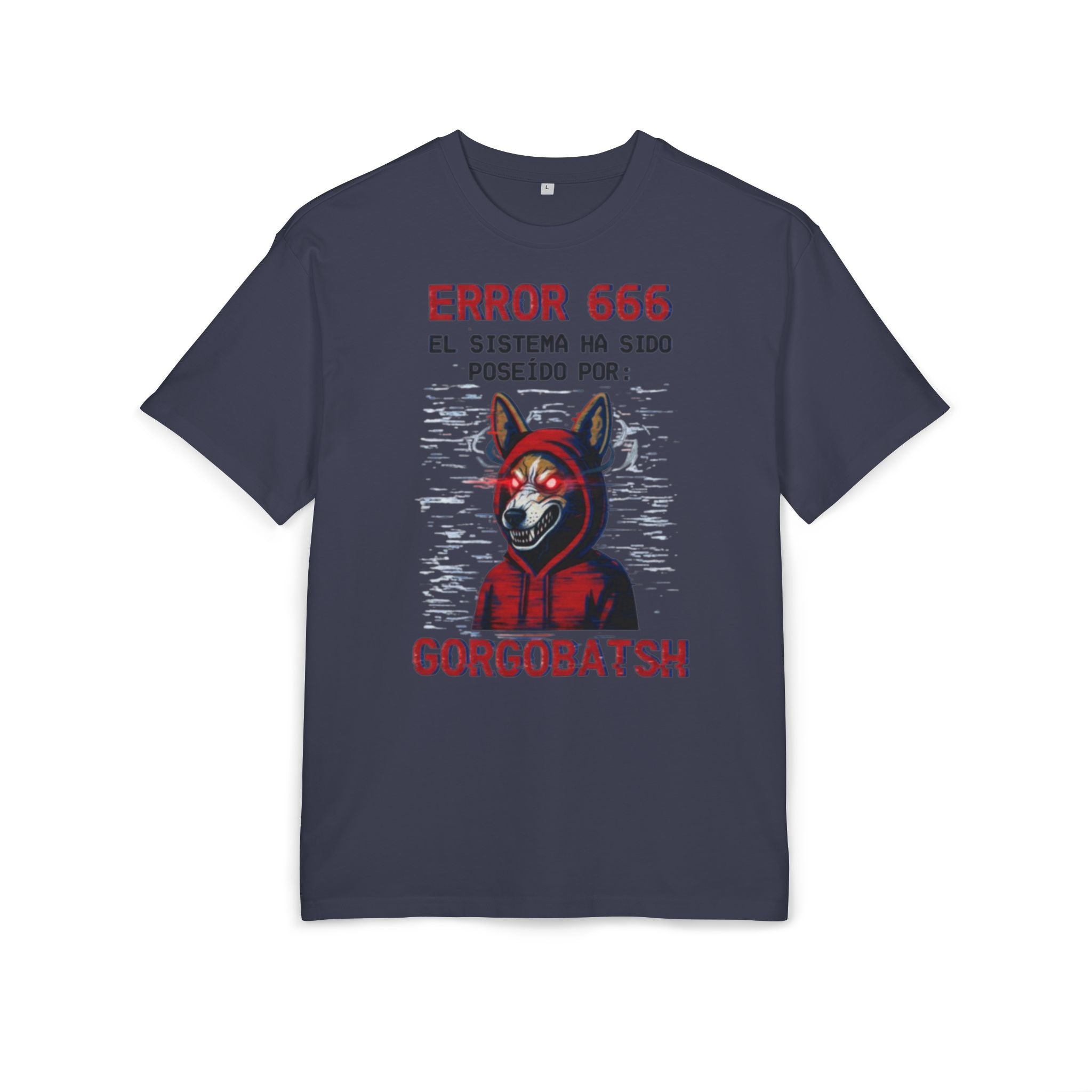 Gorgobats Error 666 Unisex Heavy Oversize Tee, Graphic Tee, Casual Wear, Streetwear, Unique Gift, Halloween Shirt