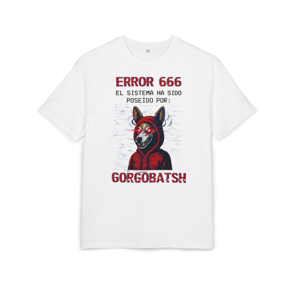 Gorgobats Error 666 Unisex Heavy Oversize Tee, Graphic Tee, Casual Wear, Streetwear, Unique Gift, Halloween Shirt